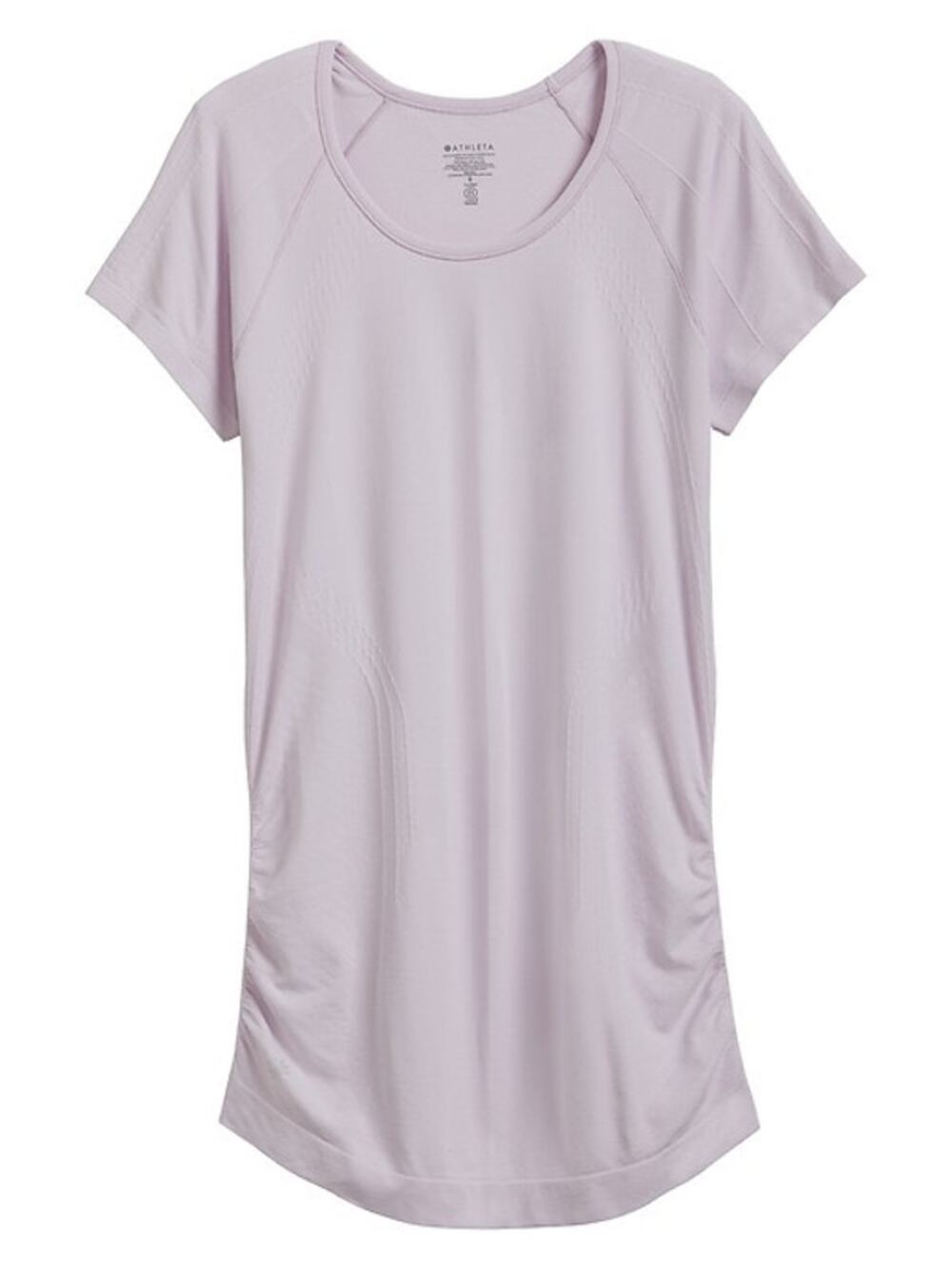 Athleta Speedlight Seamless Tee Size Medium Light Purple Athleisure Sporty Gym